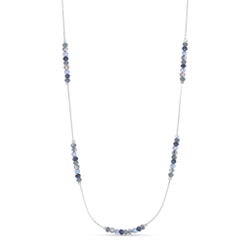 Classic Blue Mini Crystal and Silver Necklace