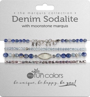 Marquis set - Denim Sodalite w/ Moonstone / Silver