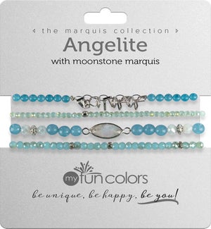 Marquis set - Angelite w/ Moonstone / Silver