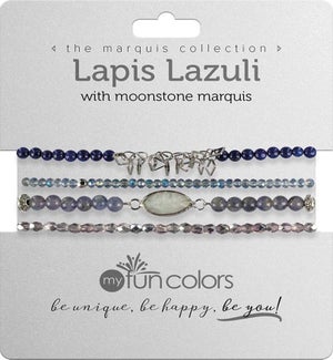 Marquis set - Lapis w/ Moonstone / Silver