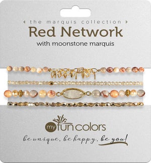Marquis set - Red Network w/ Moonstone / Gold