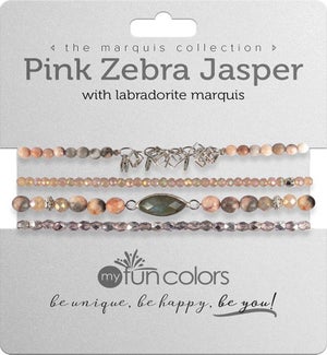 Marquis set - Pink Zebra Jasper w/ Labradorite