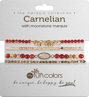 Marquis set - Carnelian w/ Moonstone / Gold