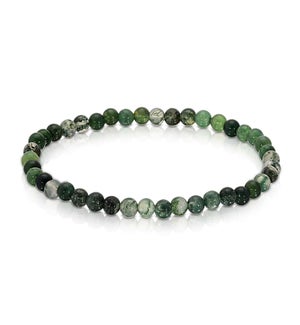 Mini Gemstone Bracelet - Moss Agate