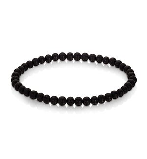 Mini Gemstone Bracelet - Matte Black Onyx