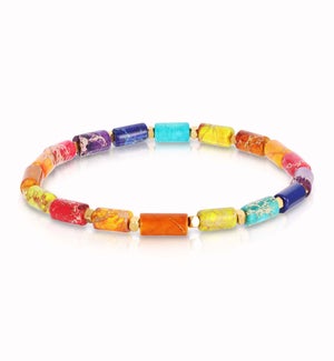 Imperial Jasper multi-colored Gemstone bracelet