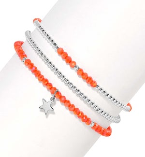 Petite Crystal Set/3 - Coral Crysal AB  Crystal /