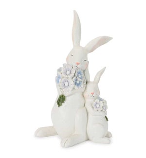 Double Rabbit with Flowers