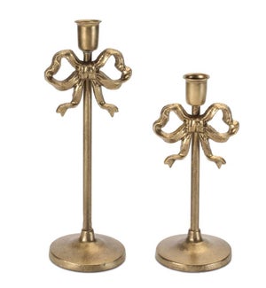 Bow Taper Candle Holder (Set of 2)