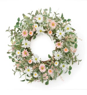 Mixed Daisy Wreath