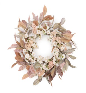 Mixed Foliage/Blossom Wreath