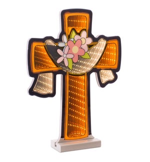 Cross with Drape and Floral Ekkolight