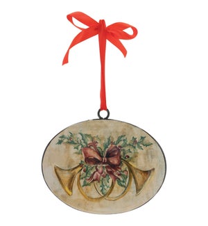 French Horn Disc Ornament
