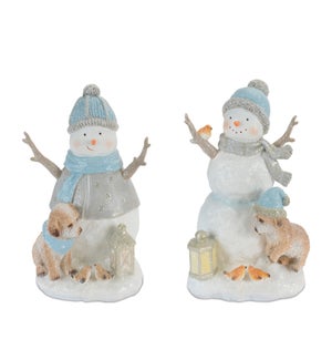 Snowman with Dog (2 Asst)