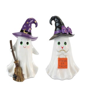 Ghost with Witch Hat (2 Asst)