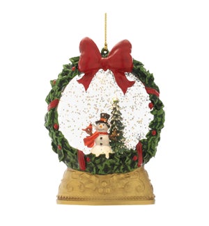 LED Snowman Globe Ornament