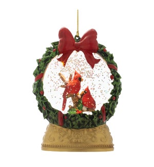 LED Cardinal Globe Ornament