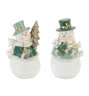 Snowman with Packages (2 Asst)