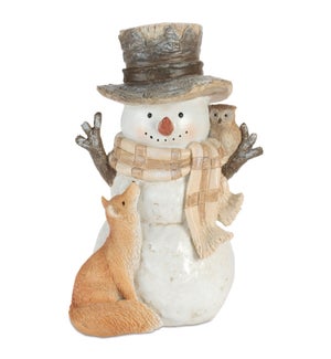 Snowman with Fox