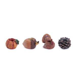 Harvest Taper Candle Holder (4 Asst)