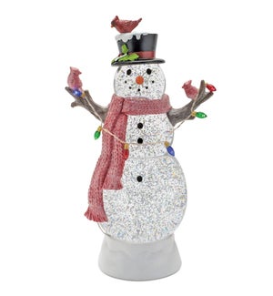 LED Snowman Globe with Lights