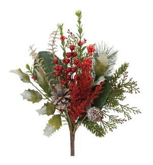 Mixed Pine with Berries Spray