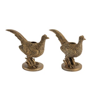 Pheasant Candle Holders (Set of 2)