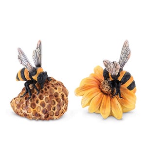 Bee with Floral and Honeycomb (2 Asst)