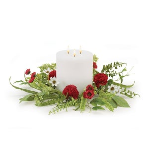 Mixed Carnation Candle Ring