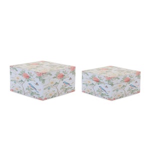 Floral and Bird Box (Set of 2)