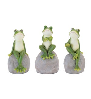 Frog on Rock (3 Asst)