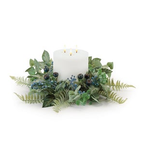 Mixed Foliage Candle Ring