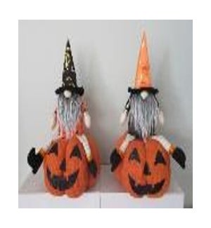 Gnome on Pumpkin (2 Asst)