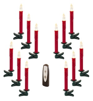 LED Tree Taper Candle with 6 Hr Timer (Set of 12)