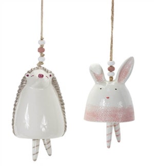 Bunny/Hedgehog Bell (2 Asst)