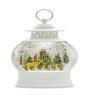 Snow Globe Lantern with Deer