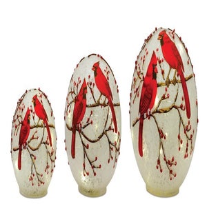 LED Cardinal Globe (Set of 3)