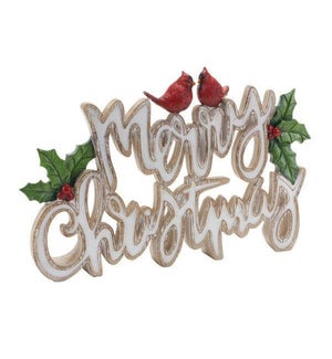 Merry Christmas with Cardinals Sign