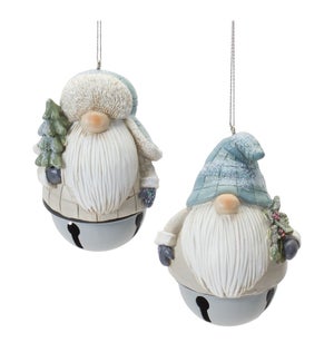 Gnome/Bell Ornament (2 Asst)