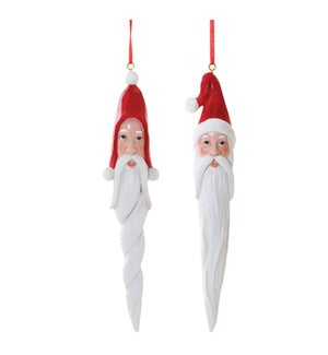 Santa Drop Ornament (2 Asst)