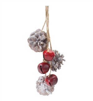 Bell and Pine Cone Ornament