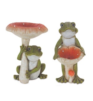 Frog with Mushroom (2 Asst)
