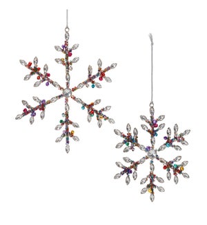Jewel Snowflake Ornament (Set of 2)