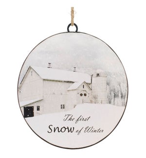 First Snow Disc Ornament