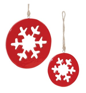Snowflake Cut-Out Ornament (Set of 2)