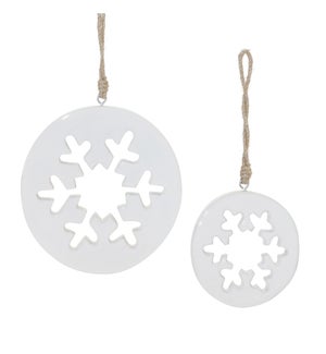 Snowflake Cut-Out Ornament (Set of 2)