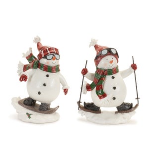 Snowman on Skis and Snowboard (2 Asst)