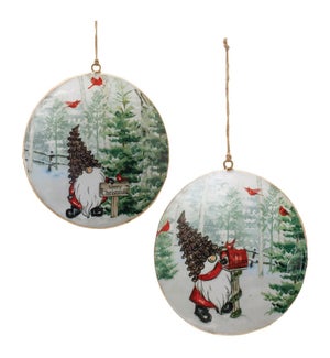 Gnome Disc Ornament (2 Asst)