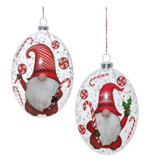 Gnome Disc Ornament (2 Asst)