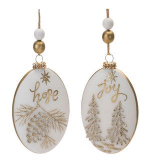 Hope and Joy Ornament (2 Asst)